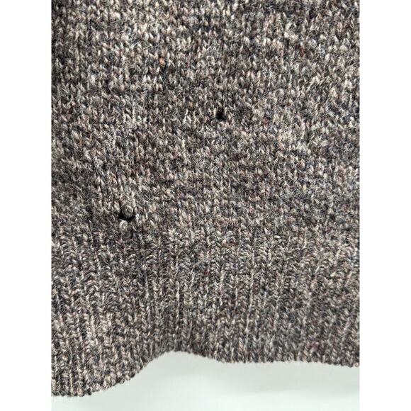 Vintage Pendleton Sweater Men's XL Gray‎ Wool Elbow Patch Shawl-Collar Pullover - Picture 4 of 6